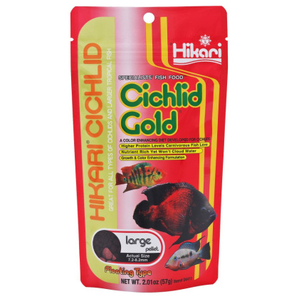 Hikari Cichlid Gold Color Enhancing Fish Food - Large Pellet