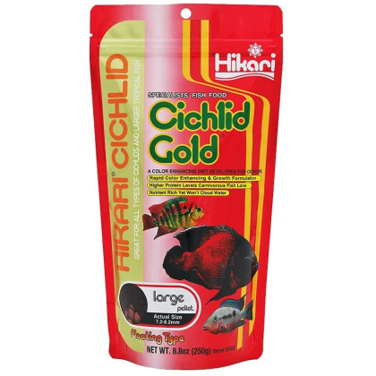Hikari Cichlid Gold Color Enhancing Fish Food - Large Pellet